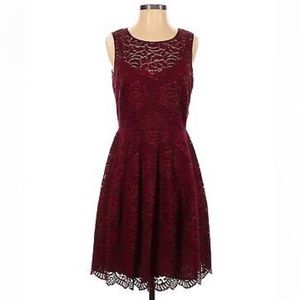 Tommy Hilfiger Burgundy Maroon Dark Red Dress 12